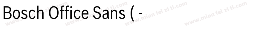 Bosch Office Sans (正字体转换